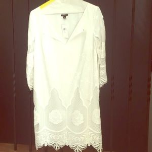 Ann Taylor Crochet Detailed Dress